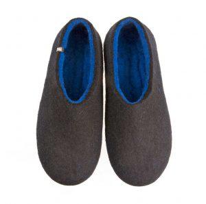 Gents slippers, DUAL BLACK blue by Wooppers -a