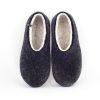 Black white slippers DUAL Black collection by Wooppers -a