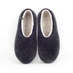 Black white slippers DUAL Black collection by Wooppers -a