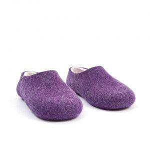 Purple Felt Wool Slippers by Wooppers - BLISS collection d