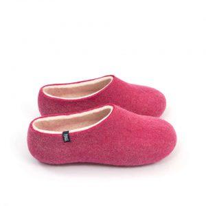 Womens wool slippers Pink from the "Bliss" Wooppers slippers collection b