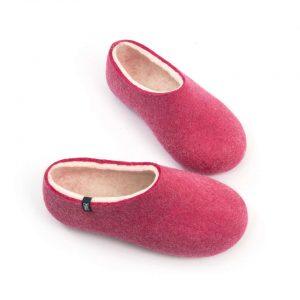Womens wool slippers Pink from the "Bliss" Wooppers slippers collection c