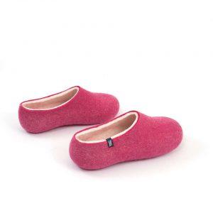 Womens wool slippers Pink from the "Bliss" Wooppers slippers collection d