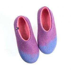 Women's wool slippers sky blue, lilac, pink from the AMIGOS Wooppers collection