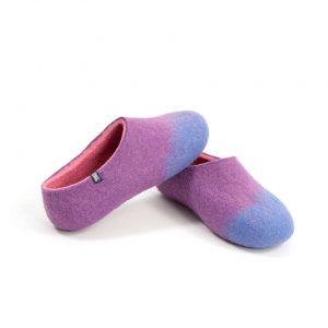 Women's wool slippers sky blue, lilac, pink from the AMIGOS Wooppers collection c