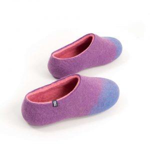 Women's wool slippers sky blue, lilac, pink from the AMIGOS Wooppers collection d