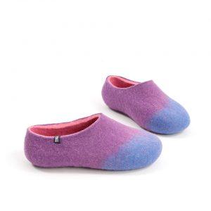 Women's wool slippers sky blue, lilac, pink from the AMIGOS Wooppers collection e