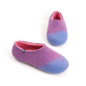 Women's wool slippers sky blue, lilac, pink from the AMIGOS Wooppers collection f
