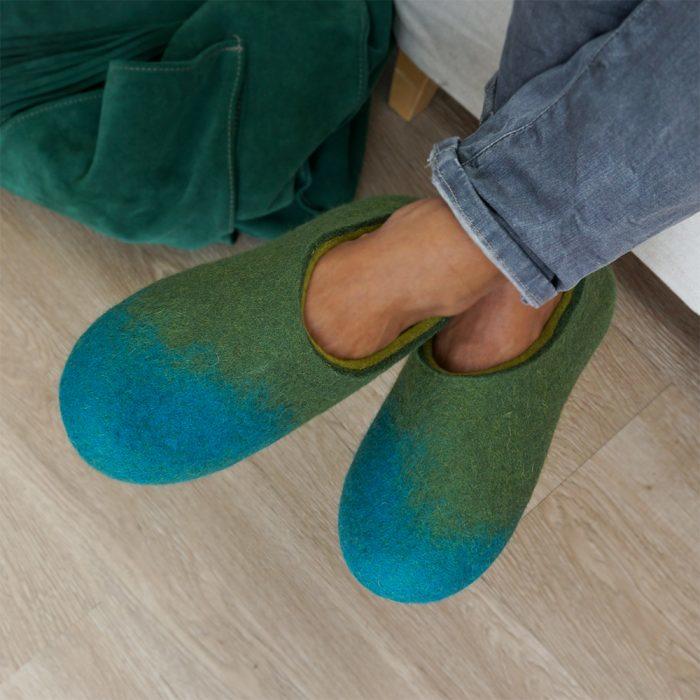 Green house shoes - DUAL BLACK collection by Woopers