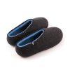 felt slippers by Wooppers DUAL BLACK sky blue, men's slippers-c