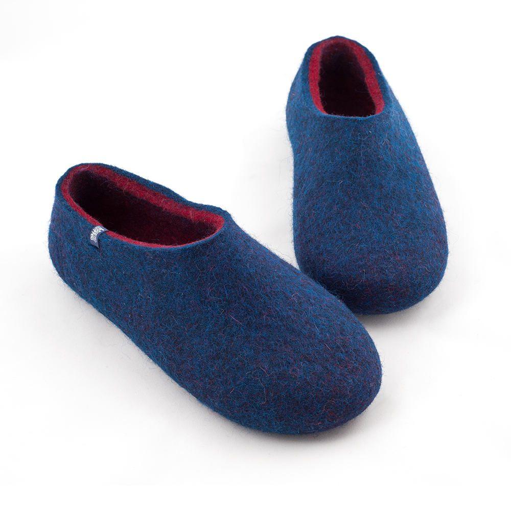 Μπλε μπορντώ ανδρικές παντόφλες από τη Wooppers -f