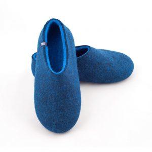 Wooppers blue slippers for men with sky blue interior