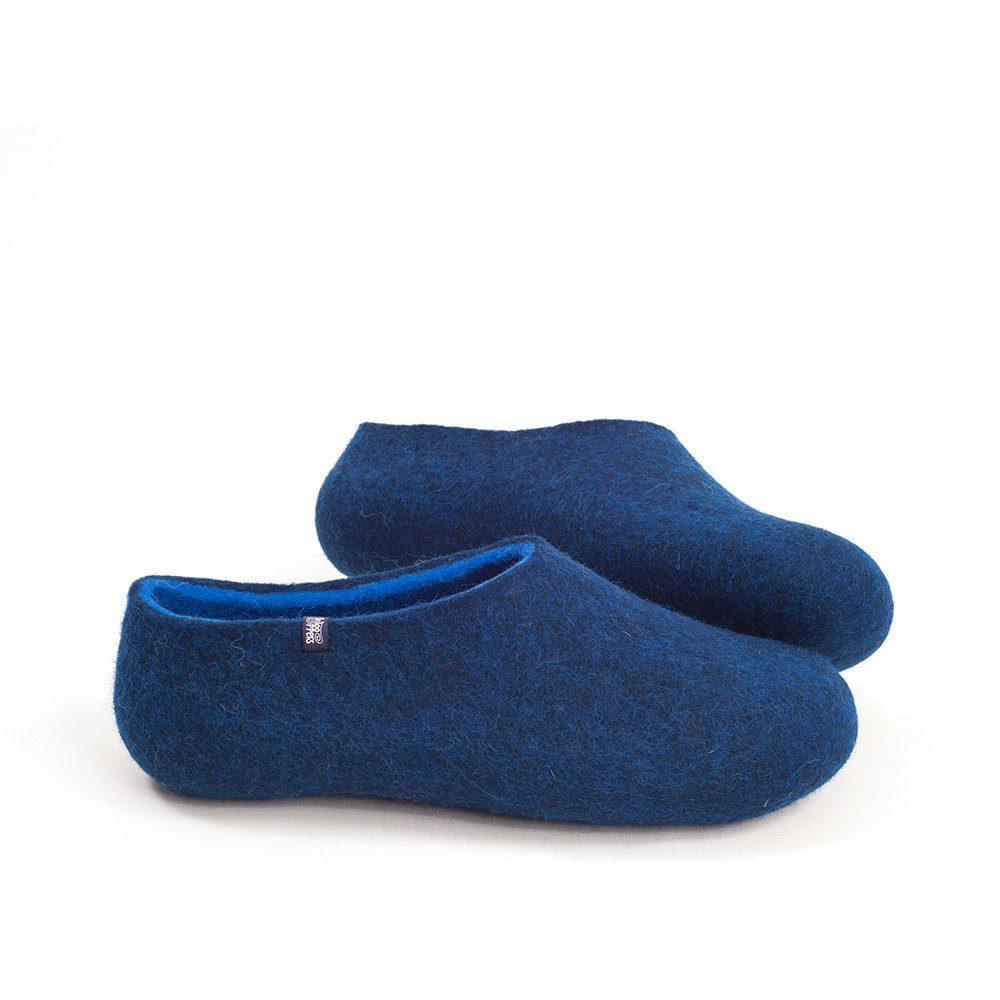 Wooppers blue slippers for men with sky blue interior