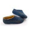blue yellow slippers by Wooppers - DUAL BLUE collection -b
