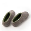 wooppers mens wool clogs grey olive green -g