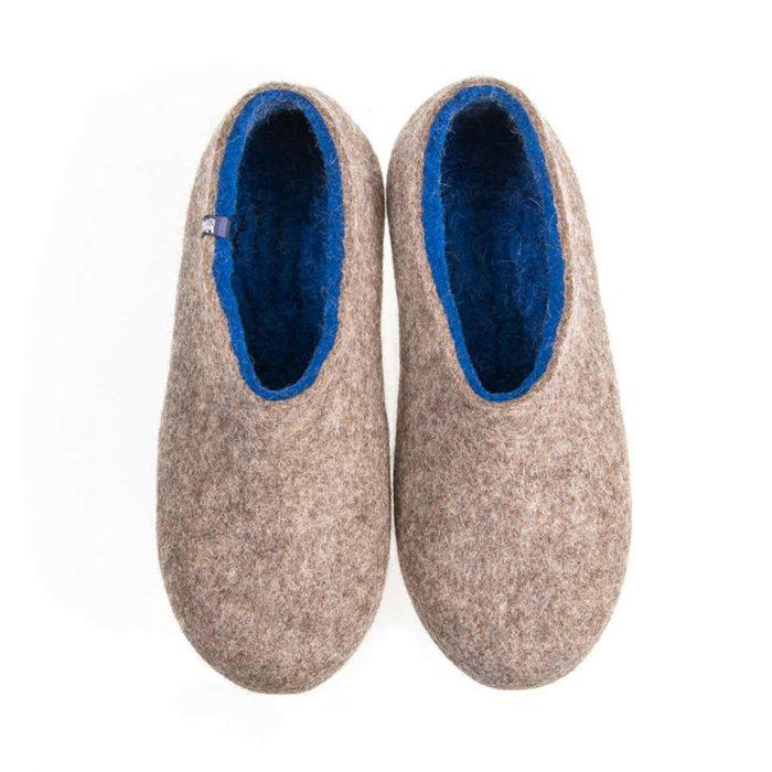 mens blue slippers