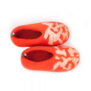 children's slippers BITS orange by Wooppers a