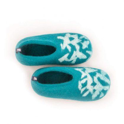 non slip slippers BITS blue turquoise by Wooppers a