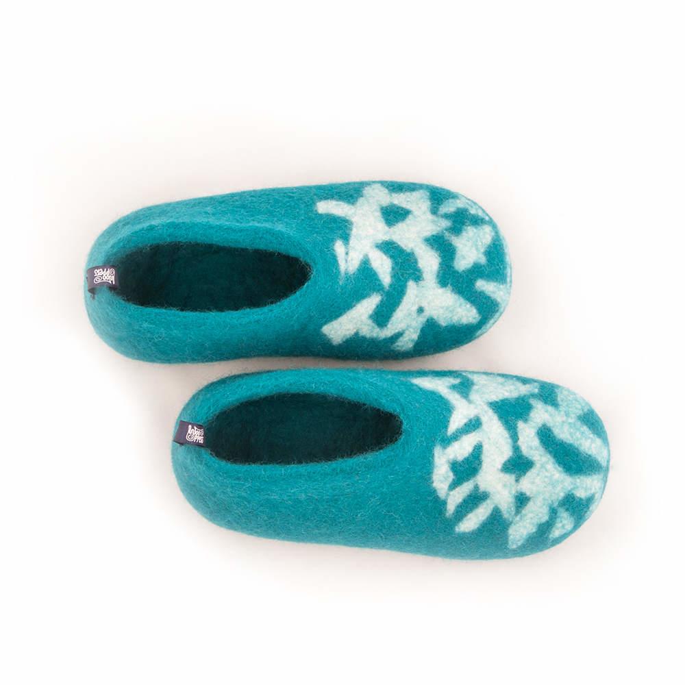 Non slip slippers BITS blue turquoise