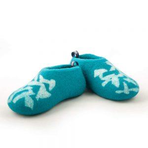 non slip slippers BITS blue turquoise by Wooppers b