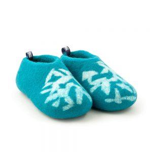 non slip slippers BITS blue turquoise by Wooppers c