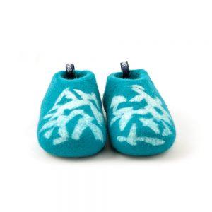 non slip slippers BITS blue turquoise by Wooppers d