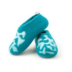 non slip slippers BITS blue turquoise by Wooppers e
