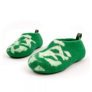 Kids house shoes BITS green by Wooppers g