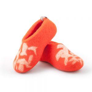 children's slippers BITS orange by Wooppers ca