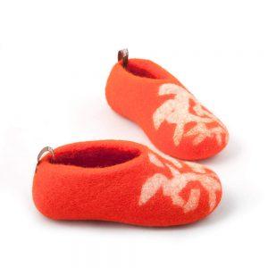 children's slippers BITS orange by Wooppers d