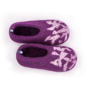 Slippers for kids BITS purple by Wooppers felted slippers