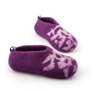 Slippers for kids BITS purple by Wooppers felted slippers e