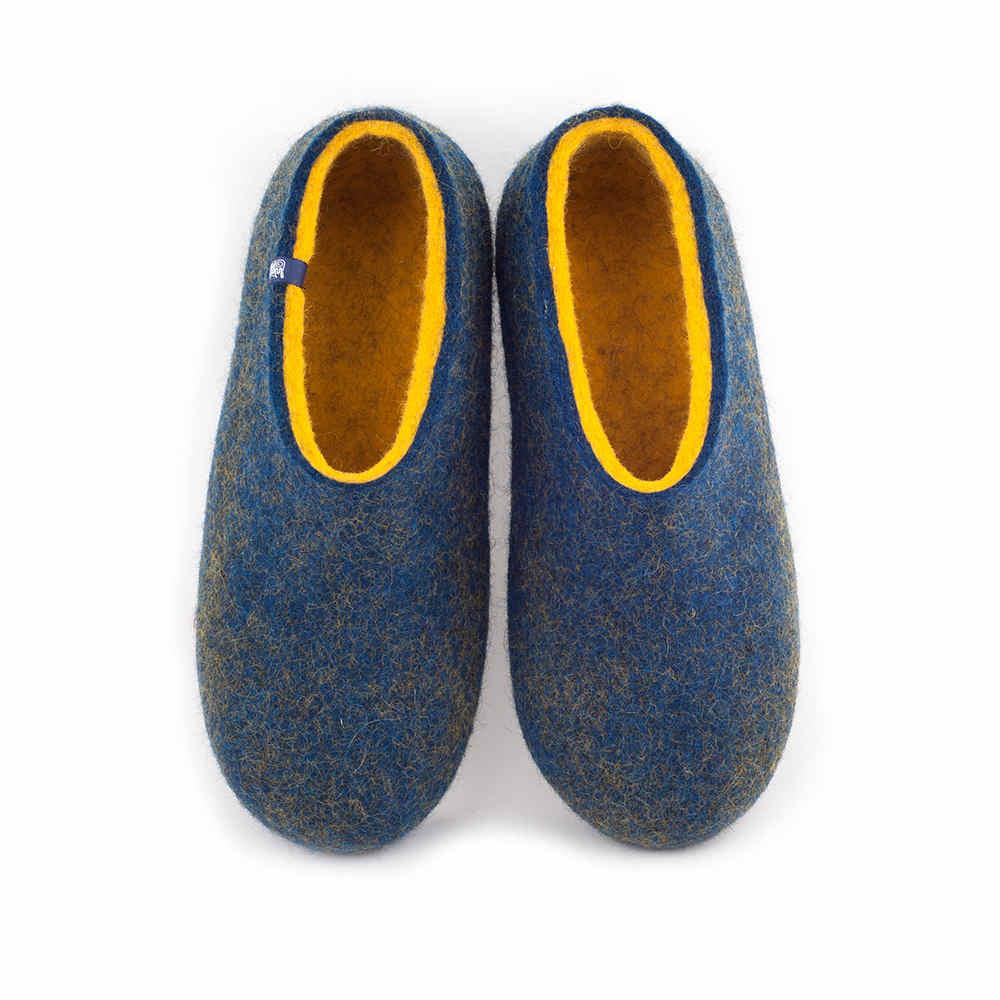 DUAL BLUE yellow slippers