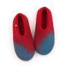 Wooppers clog slippers in blue and red / AMIGOS collection