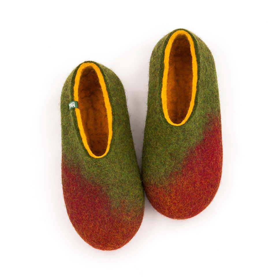 AMIGOS slippers for winter maroon green yellow Women's Slippers, Women's Slippers, AMIGOS