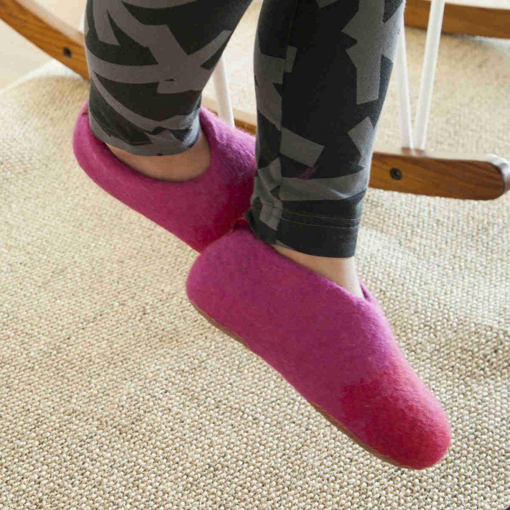 wooppers kids slippers DUO lilac pink with girl