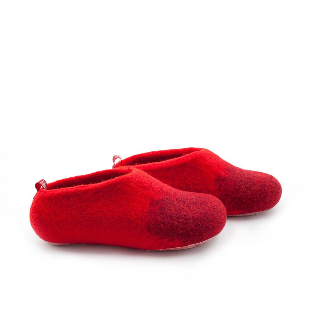 Girls house slippers DUO pink red