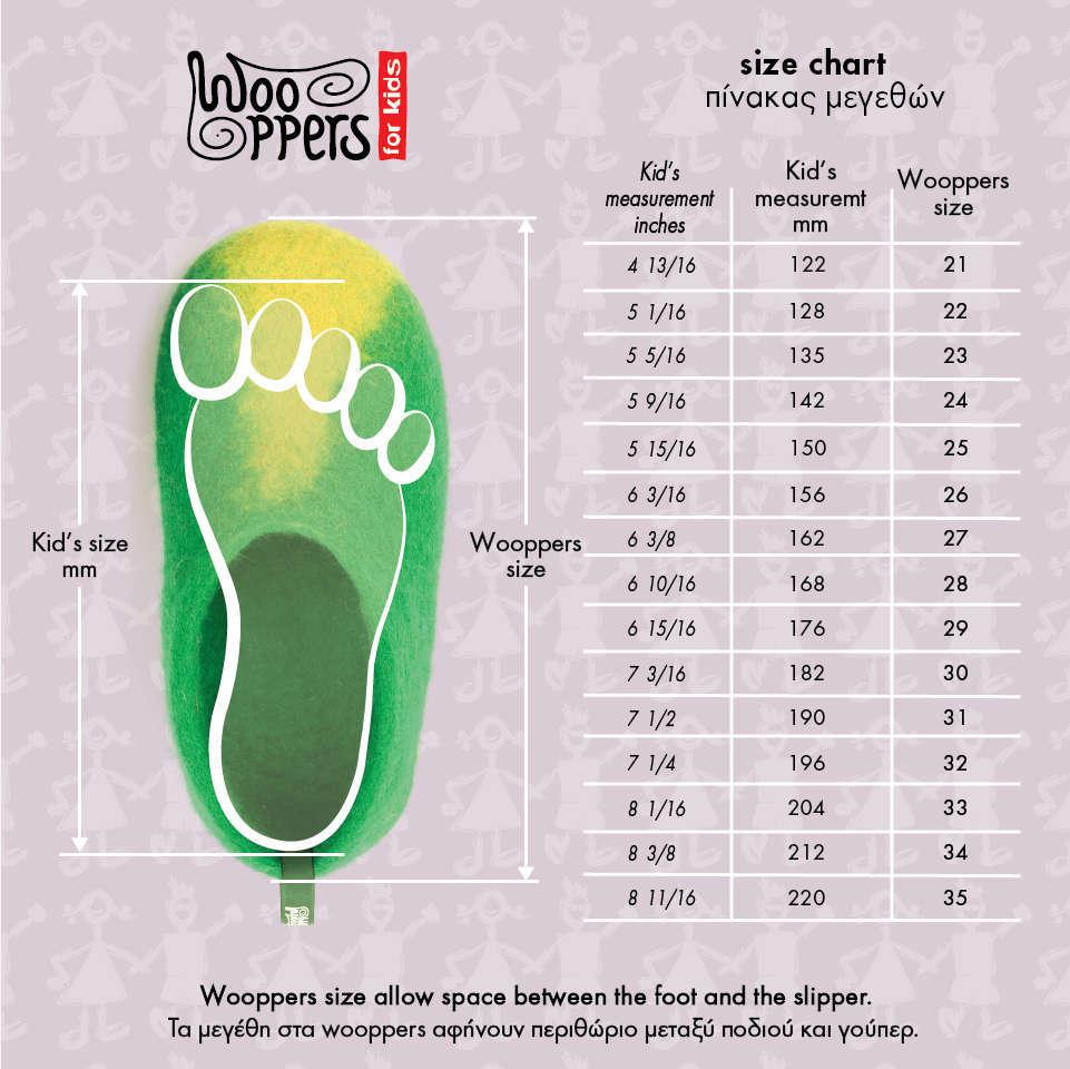 Eu Slipper Size Chart