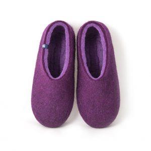purple slippers by wooppers felt slippers -a