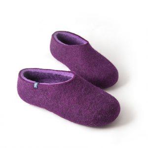 purple slippers by wooppers felt slippers -d