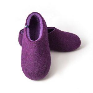 purple slippers by wooppers felt slippers -f