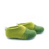 Kids wool slippers green-lime green, DUO kids collection by Wooppers -d
