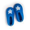 Boys felt slippers in blue with white star by Wooppers