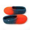 Colorful slippers JAZZ orange navy blue by Wooppers a