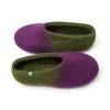 Womens bedroom slippers "JAZZ" purple green by Wooppers -a