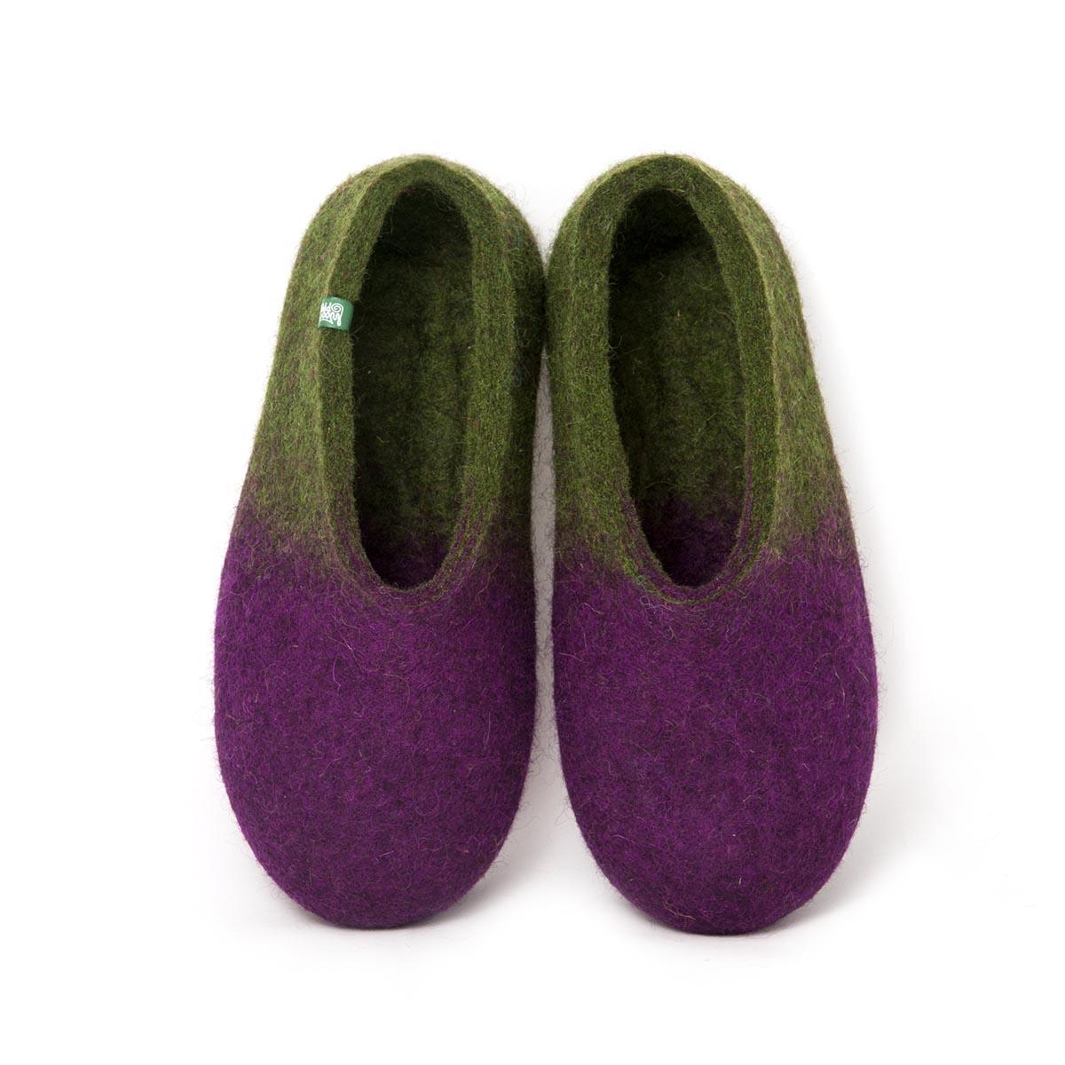 green bedroom slippers