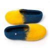 House slippers JAZZ yellow blue by Wooppers a