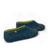 woolen clogs by Wooppers - DUAL BLUE navy lime-e