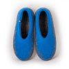 ολόμαλλες ανδρικές παντόφλες σε μπλε - Wooppers TOPS collection -d