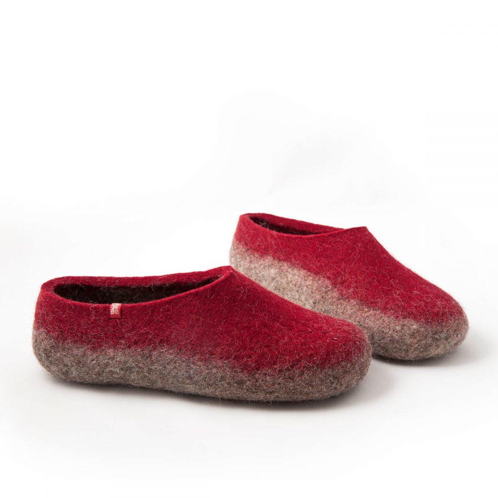 Μαλακές ανδρικές παντόφλες TOPS βυσσινί της Wooppers -c